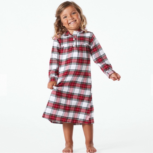PotteryBarn kids Morgan Plaid Flannel Nightgown 3T - Picture 1 of 5